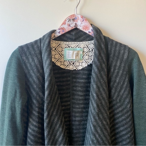 Anthropologie SATURDAY SUNDAY Green Elise Blanket Cardigan! XS - Picture 3 of 9